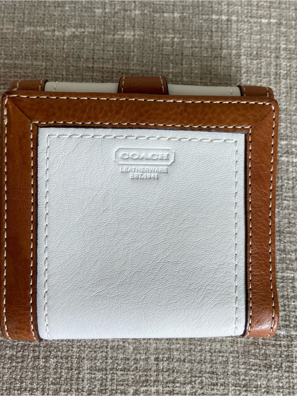 Y2K COACH Soho Bag NWOT & NWT Wallet F10192 White Saddle Brown - Picture 4 of 13